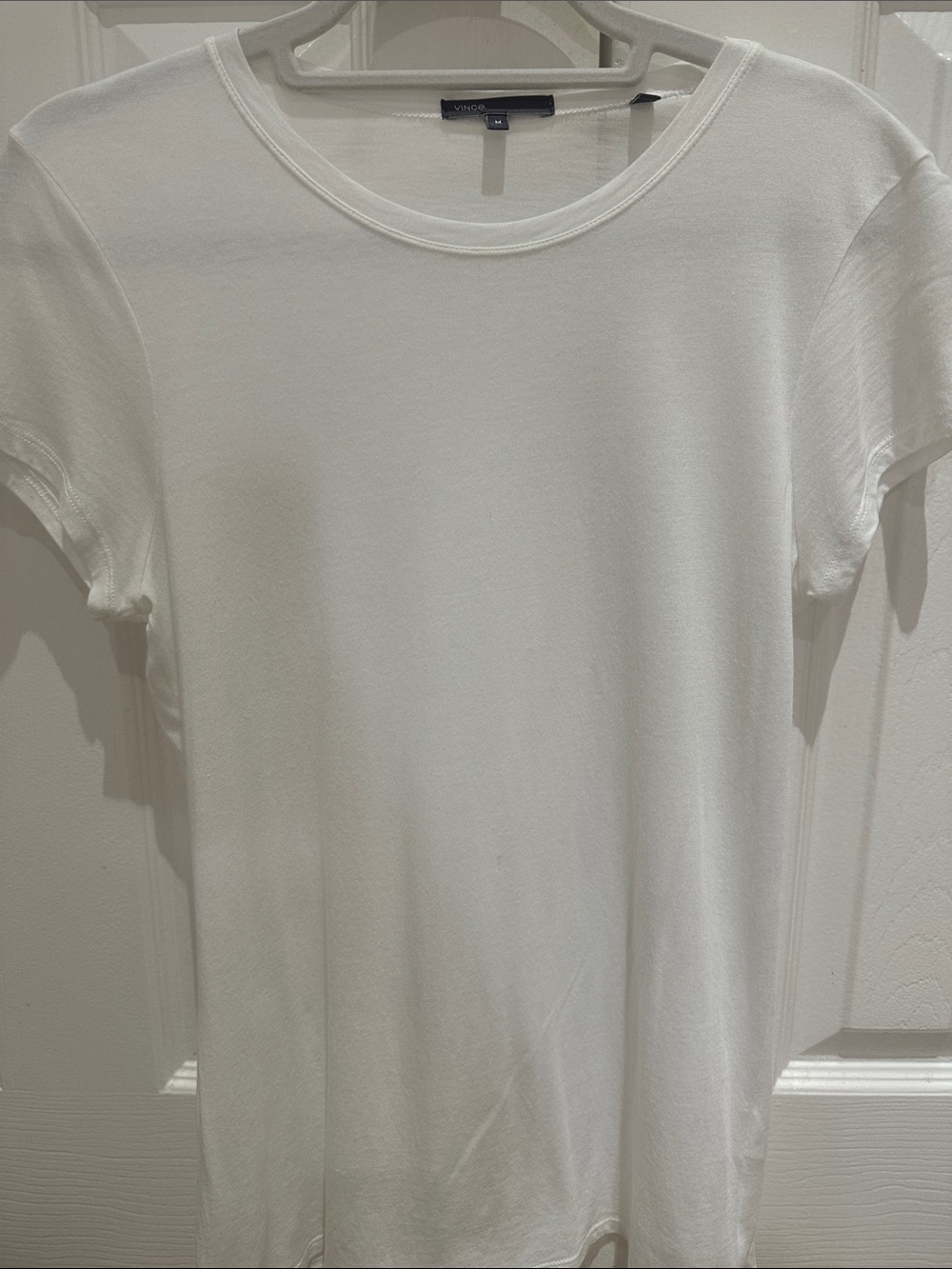 Vince White Short Sleeve Crewneck Tee